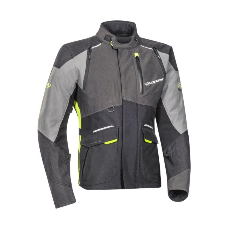 Motoristička jakna IXON Balder sivo-fluo žuta rasprodaja