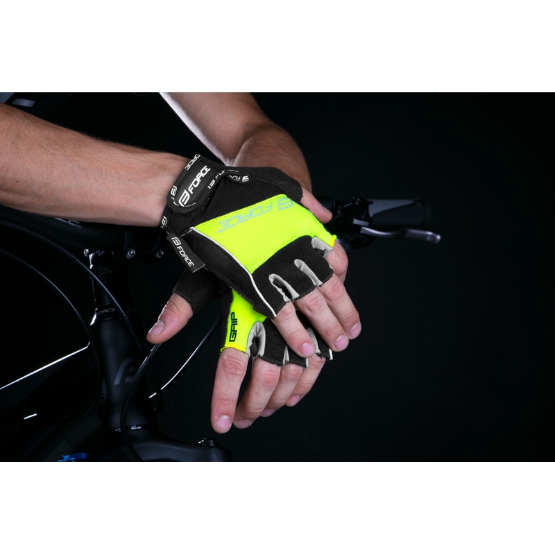 FORCE GRIP crno-fluo žute rukavice rasprodaja