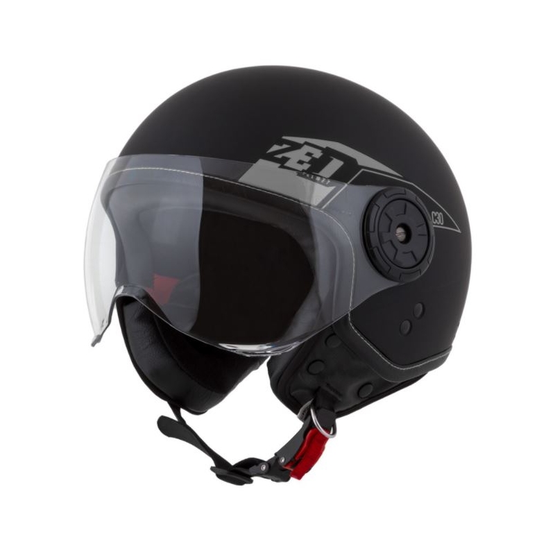 Otvorena motociklistička kaciga ZED C30 crno-siva mat rasprodaja