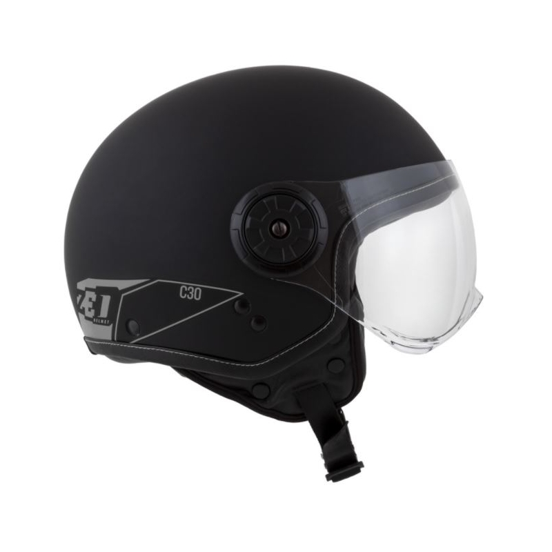 Otvorena motociklistička kaciga ZED C30 crno-siva mat rasprodaja