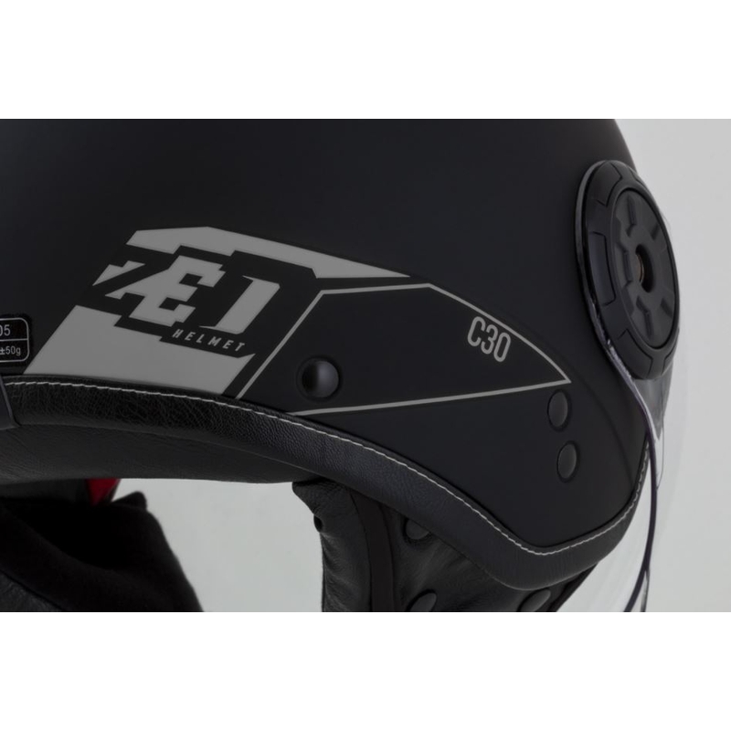 Otvorena motociklistička kaciga ZED C30 crno-siva mat rasprodaja