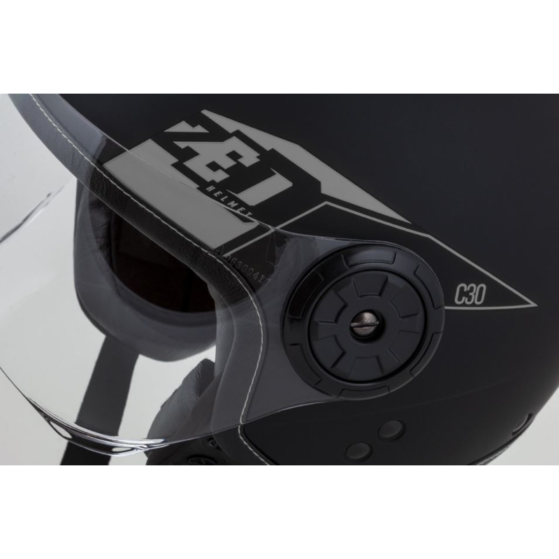 Otvorena motociklistička kaciga ZED C30 crno-siva mat rasprodaja