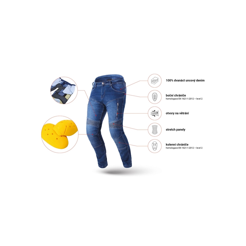 Motociklističke traperice Blue Street Racer Basic II CE