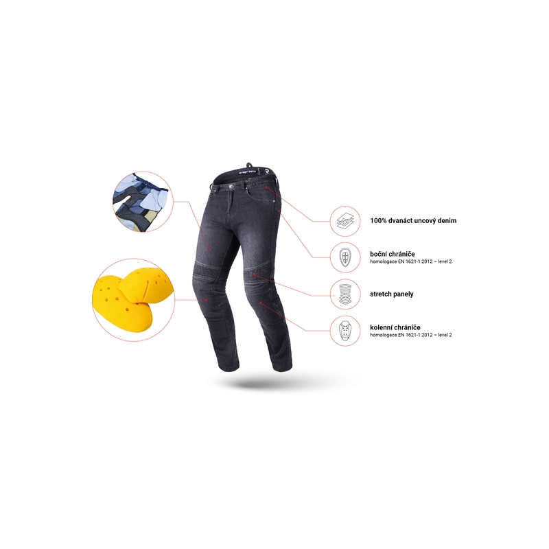 Street Racer Warior CE Motociklističke traperice Crne rasprodaja