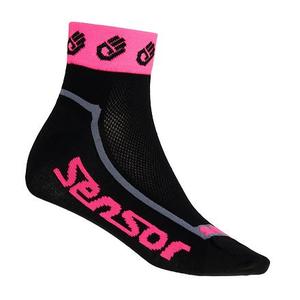 Čarape Sensor Race Lite Small Hands crno-fluo roze rasprodaja