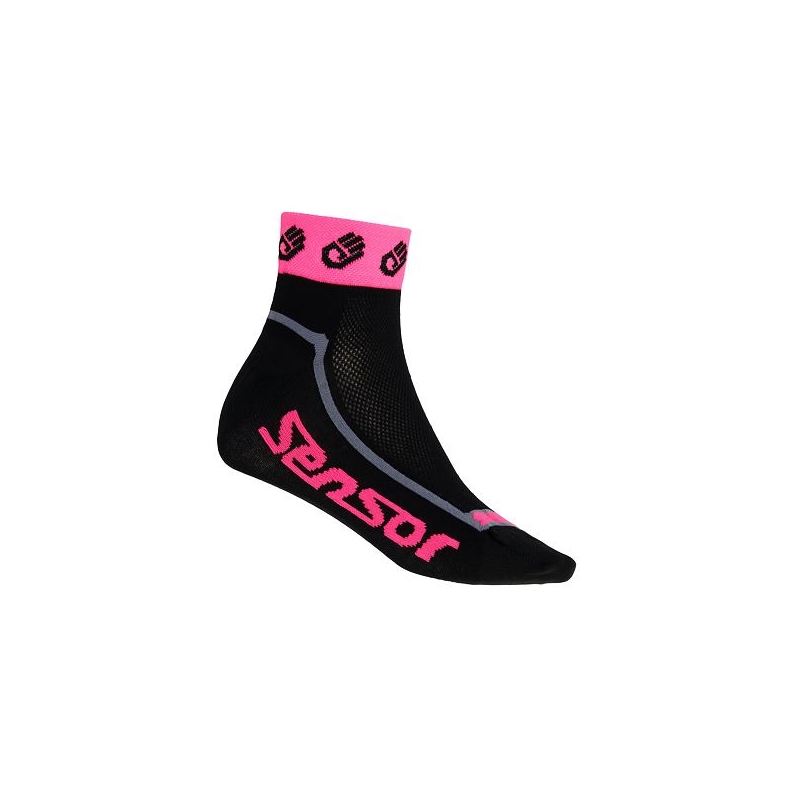 Čarape Sensor Race Lite Small Hands crno-fluo roze rasprodaja