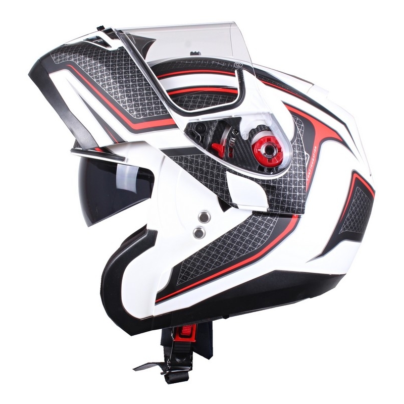 Axxis Optimus flip up motoristička kaciga crno-crveno-bijela rasprodaja