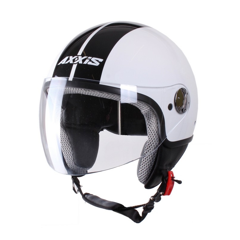 Axxis Zyclo Bitone otvorena motociklistička kaciga bijelo-crna rasprodaja