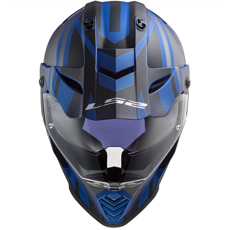 Enduro kaciga LS2 MX436 Pioneer EVO Master crna-srebrna-plava