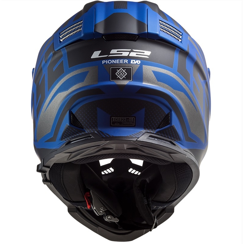 Enduro kaciga LS2 MX436 Pioneer EVO Master crna-srebrna-plava