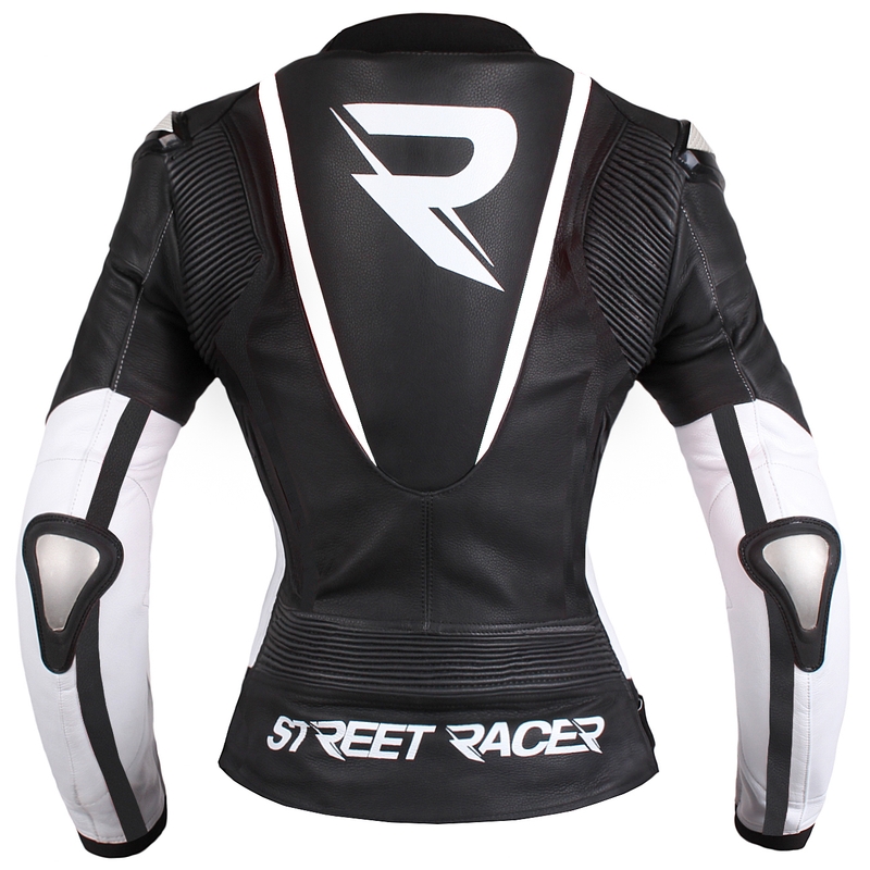 Ženska motoristička jakna Street Racer Electra crno-bijela - II. kvaliteta