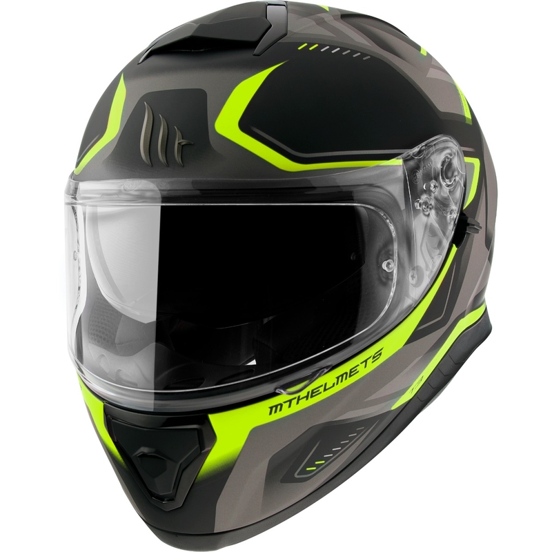 Integralna kaciga MT Thunder 3 SV Turbine crna-siva-fluo žuta - II. kvaliteta