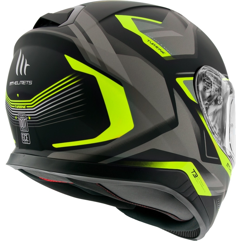 Integralna kaciga MT Thunder 3 SV Turbine crna-siva-fluo žuta - II. kvaliteta