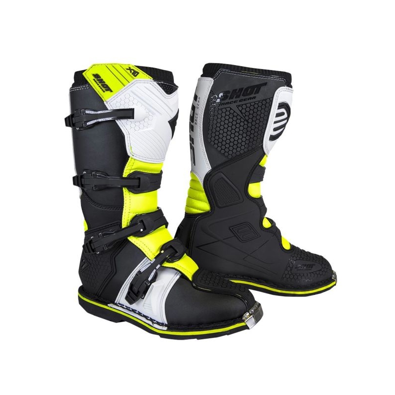 Motorističke čizme Shot X10 2.0 bijele-fluo žute rasprodaja
