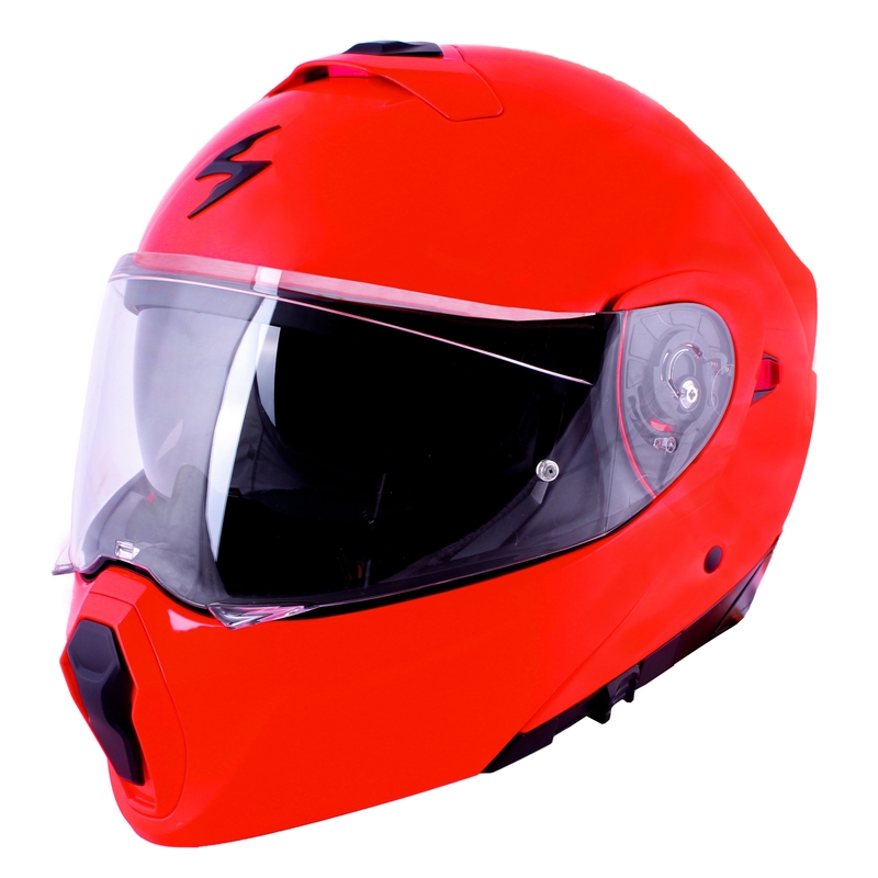 Preklopna kaciga Scorpion EXO-930 Solid fluo crvena