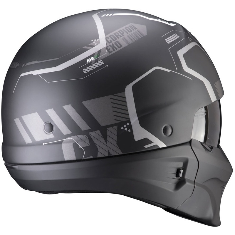 Otvorena kaciga Scorpion EXO-COMBAT EVO Ram crno-srebrna mat