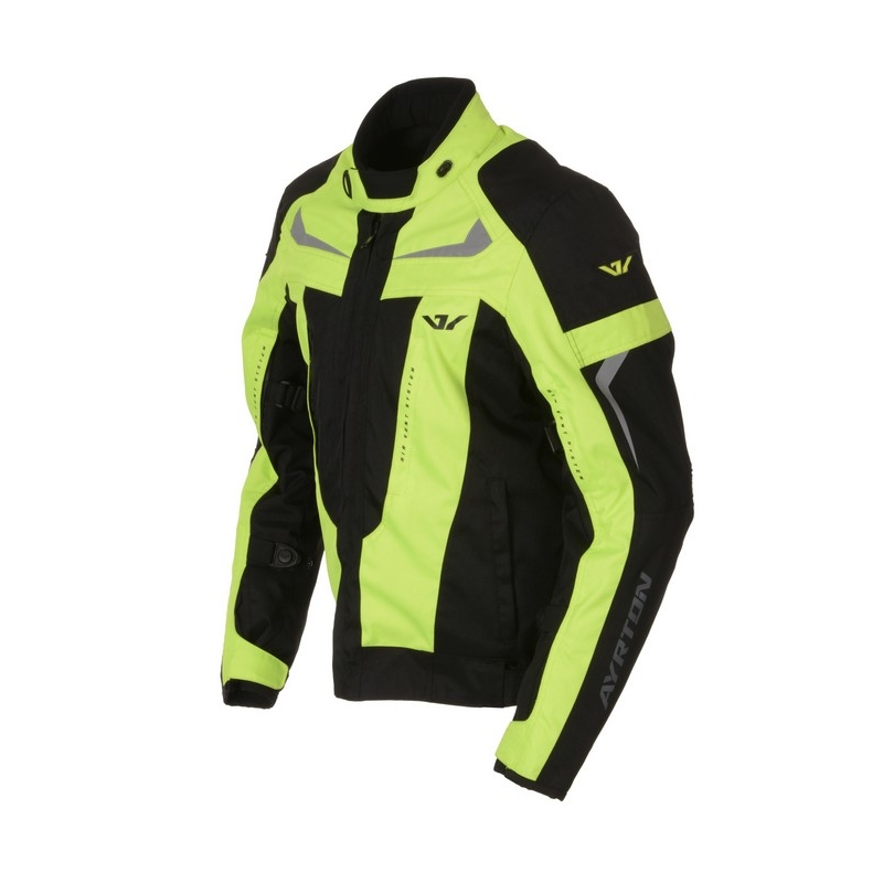 Motociklistička jakna Ayrton Sting Crno-Fluo Žuta rasprodaja