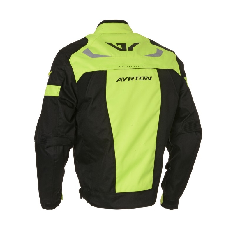 Motociklistička jakna Ayrton Sting Crno-Fluo Žuta rasprodaja