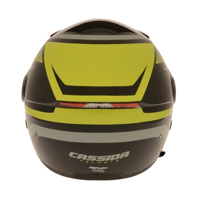 Otvorena motociklistička kaciga Cassida Reflex crna-srebrna-fluo žuta