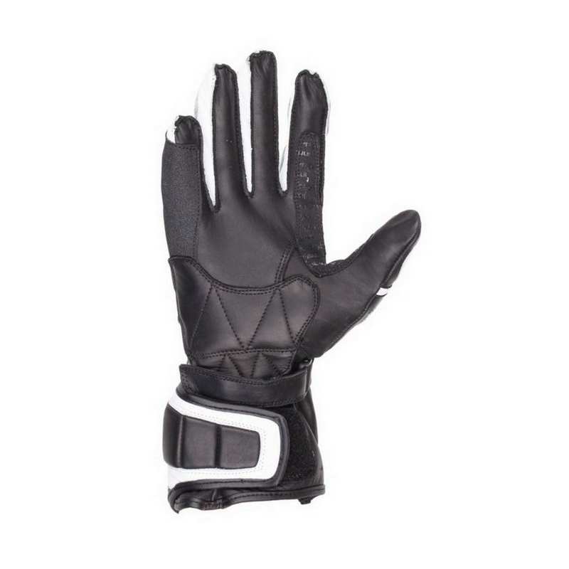 Motorističke rukavice Tschul 270 bijele-crne rasprodaja