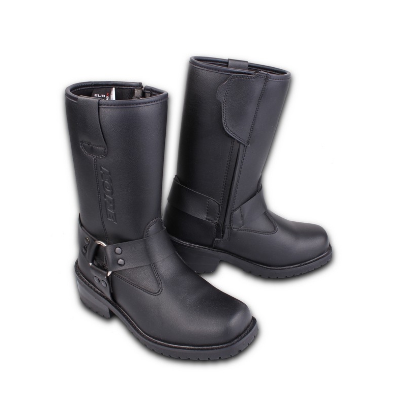 Kore Crne motociklističke čizme s kopčom, crna rasprodaja