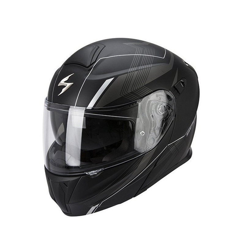 Motoristička kaciga na preklop Scorpion EXO-920 GEM crno-srebrna rasprodaja