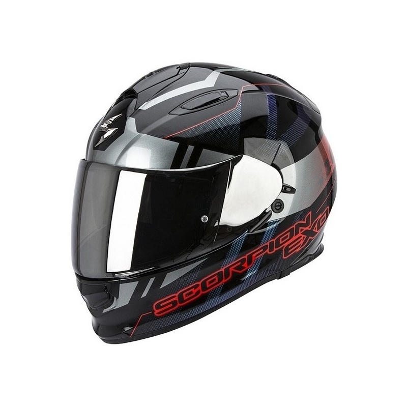 Scorpion EXO-510 Stage Full Face kaciga crna-srebrna-crvena rasprodaja