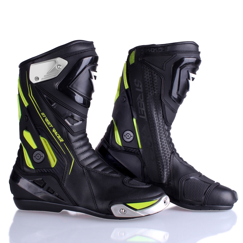 Motociklističke čizme Street Racer GTR crno-fluo žute