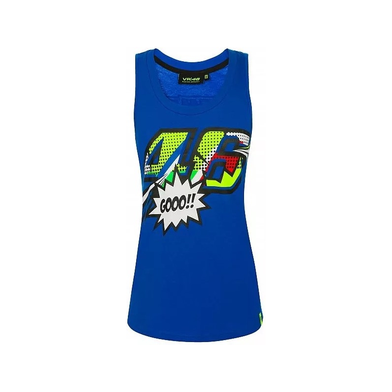 Ženska majica bez rukava VR46 Valentino Rossi POP ART plava