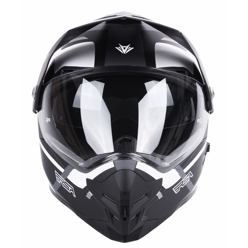 Enduro kaciga RSA MX-01 EVO crno-bijelo-siva rasprodaja