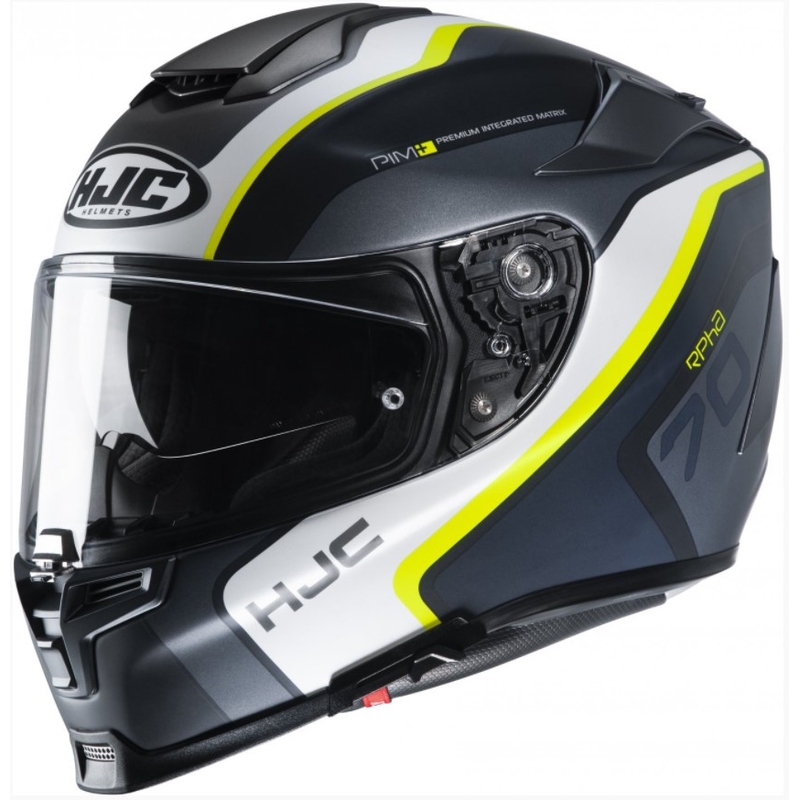 Integralna motociklistička kaciga HJC RPHA 70 Kroon MC4HSF sivo-bijelo-žuta