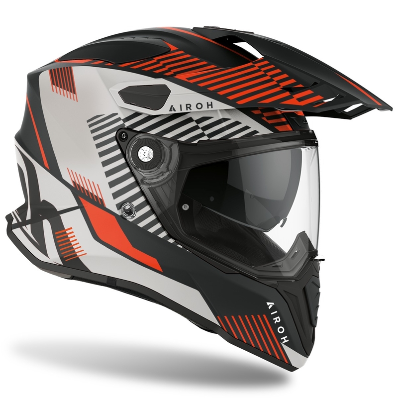 Enduro kaciga Airoh Commander Boost 2022 crno-bijelo-narančasta mat rasprodaja