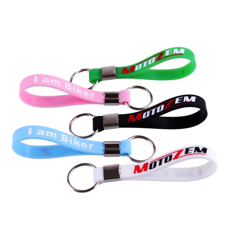 MotoZem privjesak za ključeve bijele boje