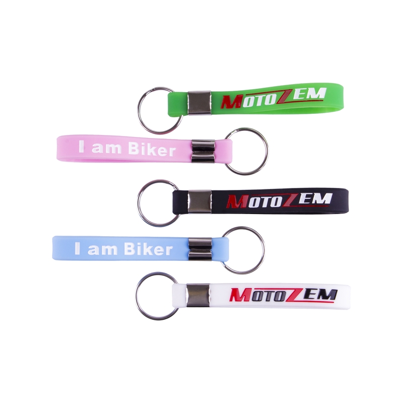 MotoZem privjesak za ključeve bijele boje