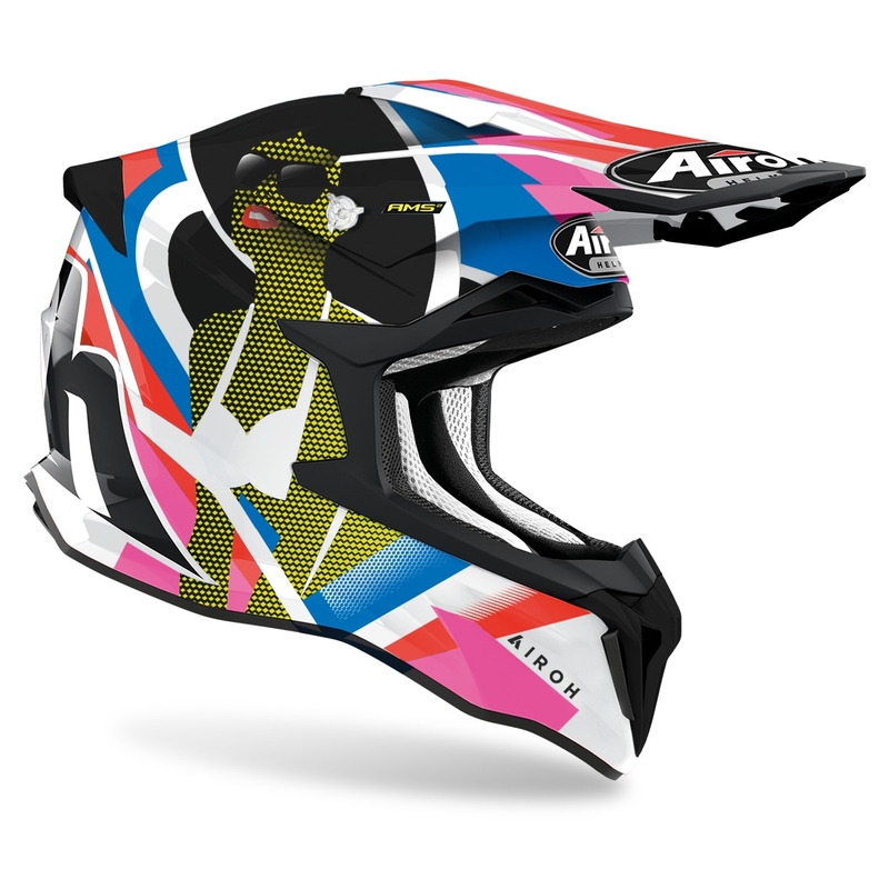 Airoh Strycker View 2022 motocross kaciga plavo-ružičasto-bijela sjajna