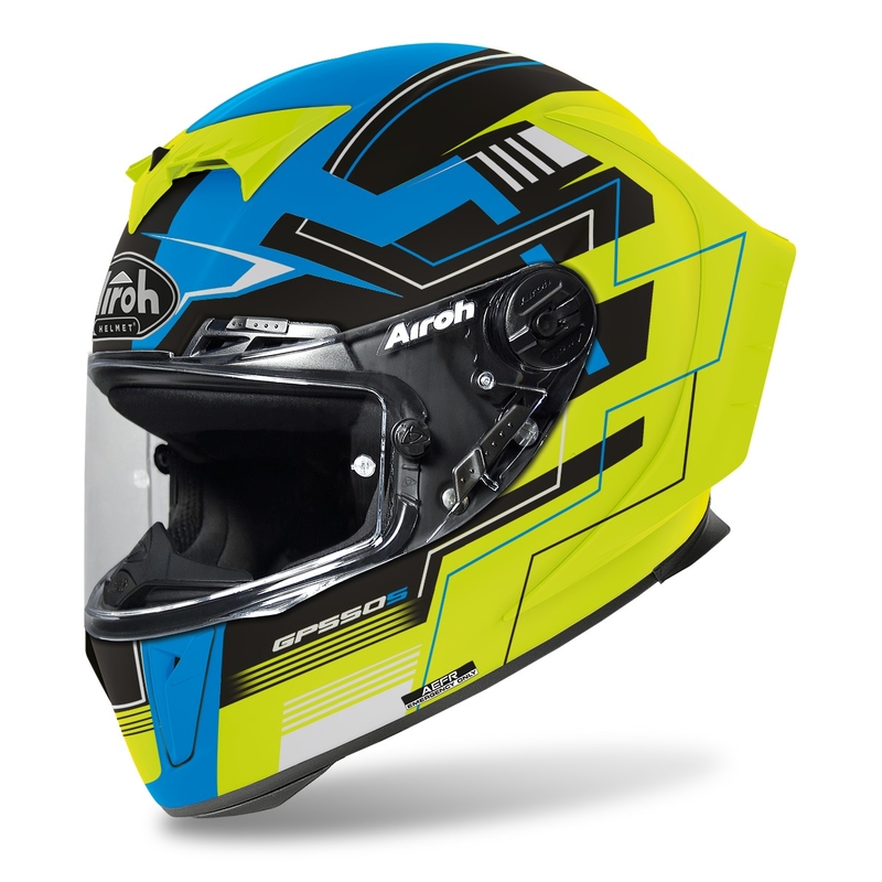 Integralna moto kaciga Airoh GP550 S Challenge 2022 žuto-plava mat