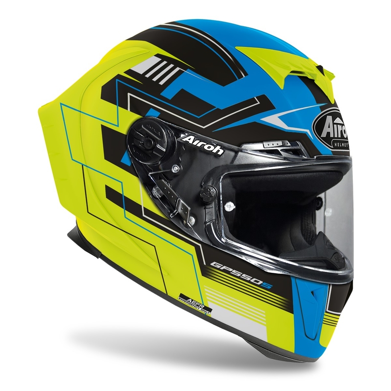 Integralna moto kaciga Airoh GP550 S Challenge 2022 žuto-plava mat