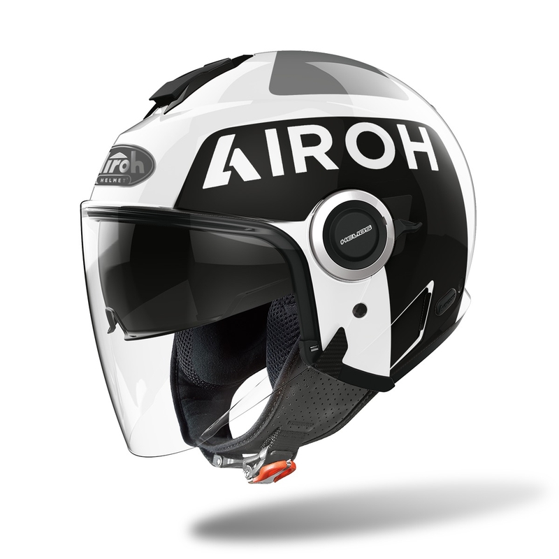 Airoh Helios Up 2022 otvorena motociklistička kaciga crno-bijela