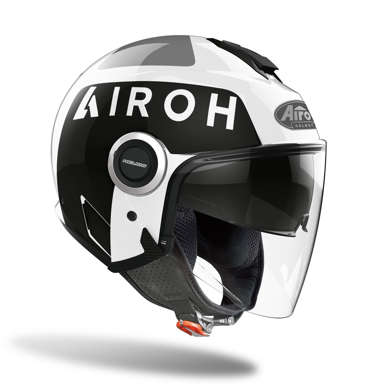 Airoh Helios Up 2022 otvorena motociklistička kaciga crno-bijela