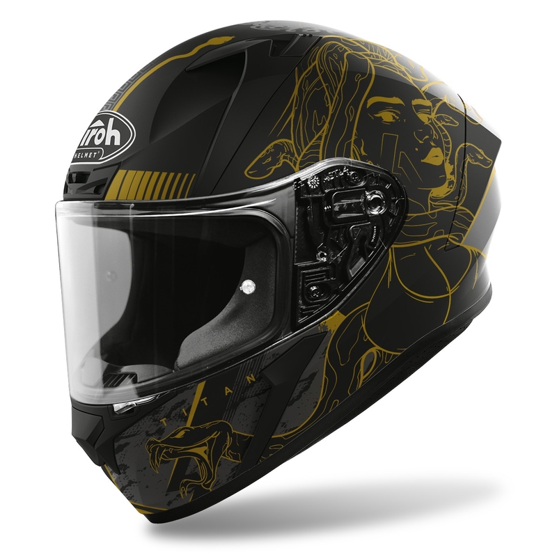Integralna motociklistička kaciga Airoh Valor Titan 2022 crno-zlatna mat