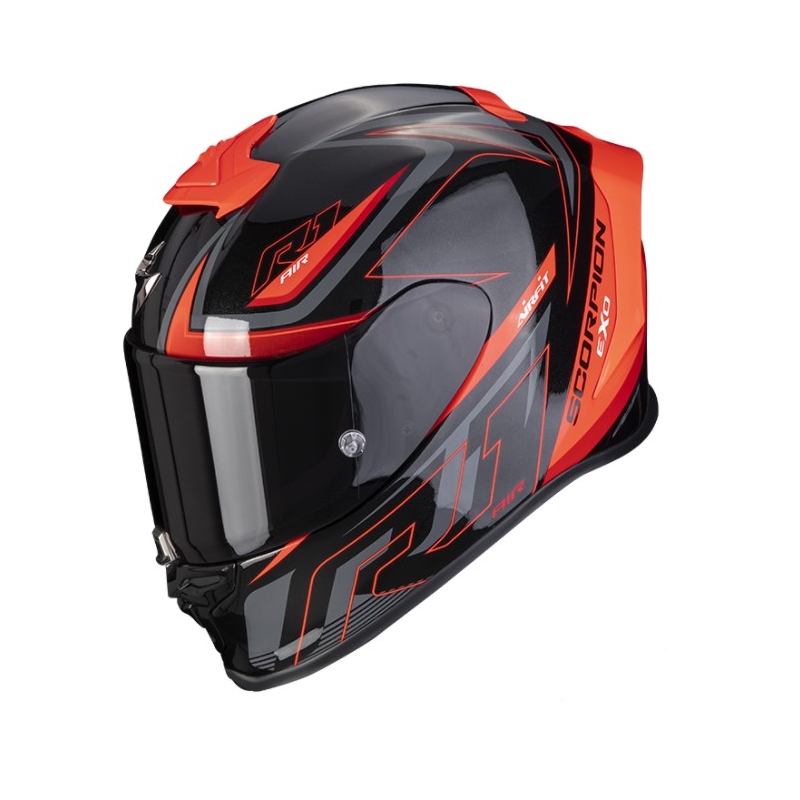 Integralna motociklistička kaciga Scorpion EXO-R1 Air Gaz crno-crvena