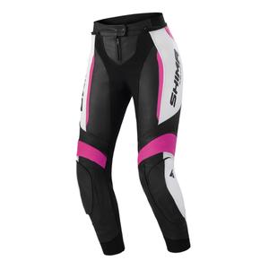 Ženske motorističke hlače Shima Miura 2.0 crno-bijelo-roze