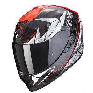 Integralna motociklistička kaciga Scorpion EXO-1400 Carbon Air Aranea crno-fluo crvena