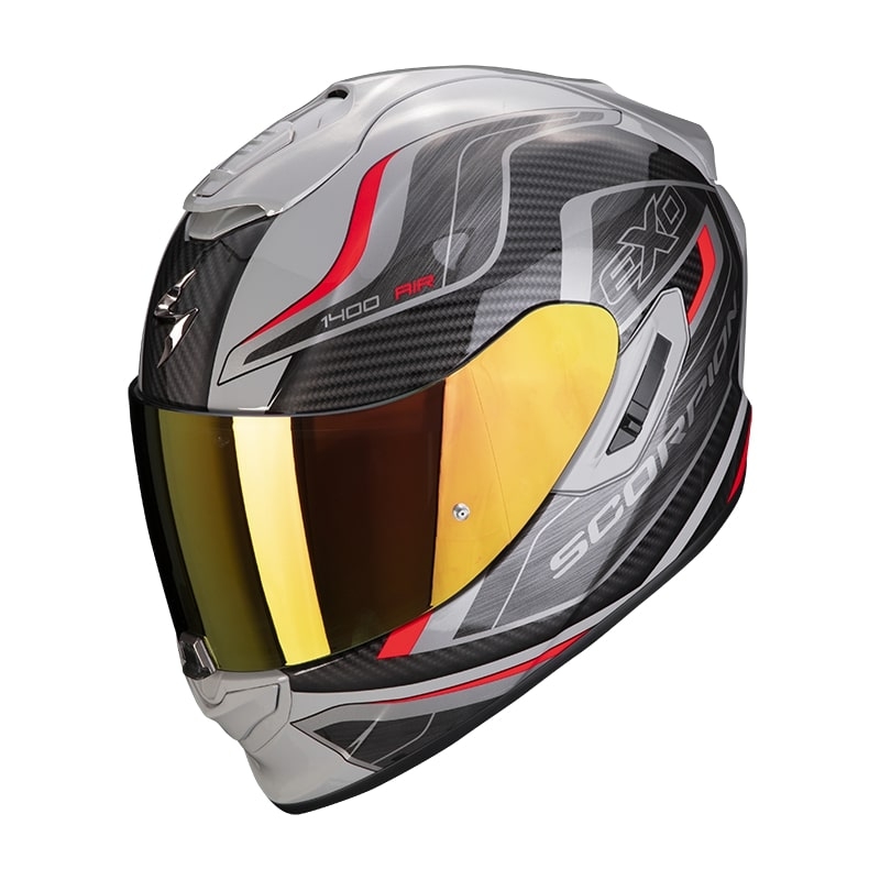Integralna motociklistička kaciga Scorpion EXO-1400 Air Attune sivo-crno-crvena rasprodaja
