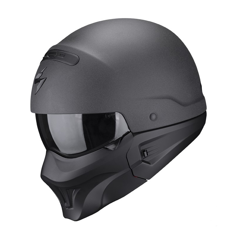 Otvorena kaciga Scorpion Exo-Combat Evo Graphite Dark Grey