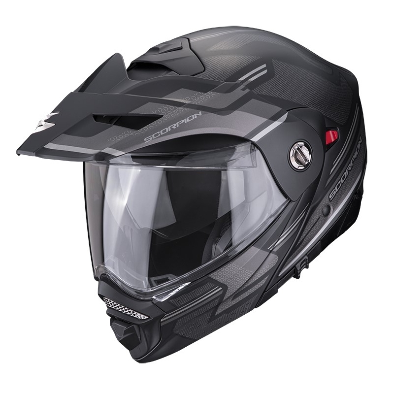 Motociklistička kaciga SCORPION ADX-2 CARRERA mat crno-srebrna