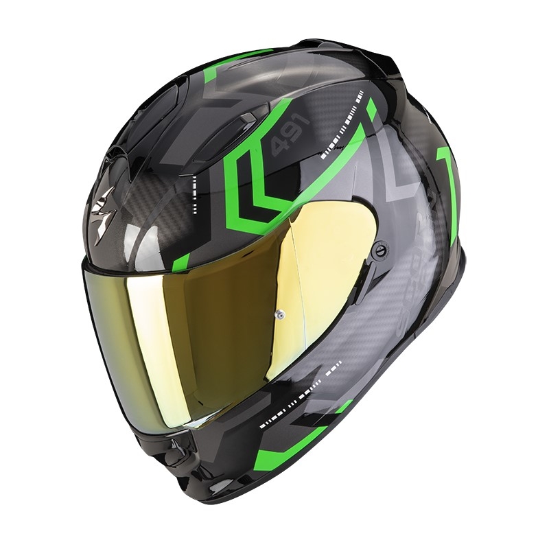 Integralna motociklistička kaciga SCORPION EXO-491 SPIN crno-zelena rasprodaja