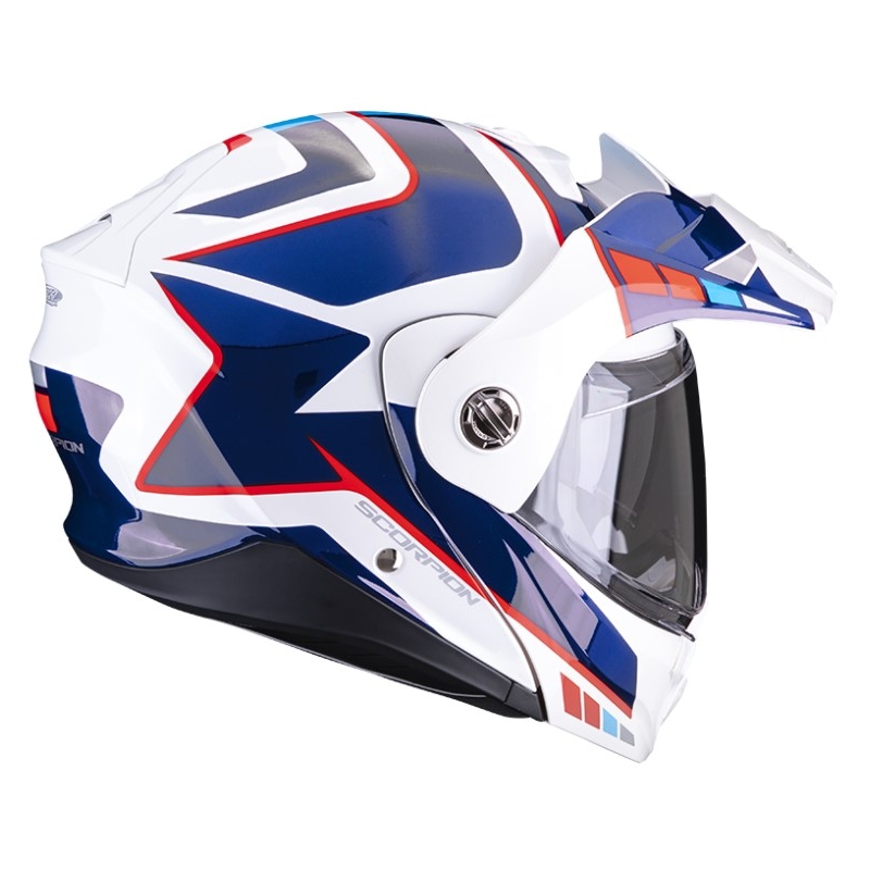 Motociklistička kaciga SCORPION ADX-2 CAMINO pearl bijelo-plavo-crvena rasprodaja