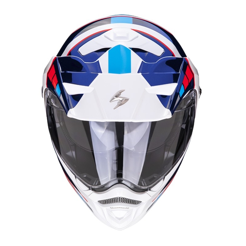 Motociklistička kaciga SCORPION ADX-2 CAMINO pearl bijelo-plavo-crvena rasprodaja