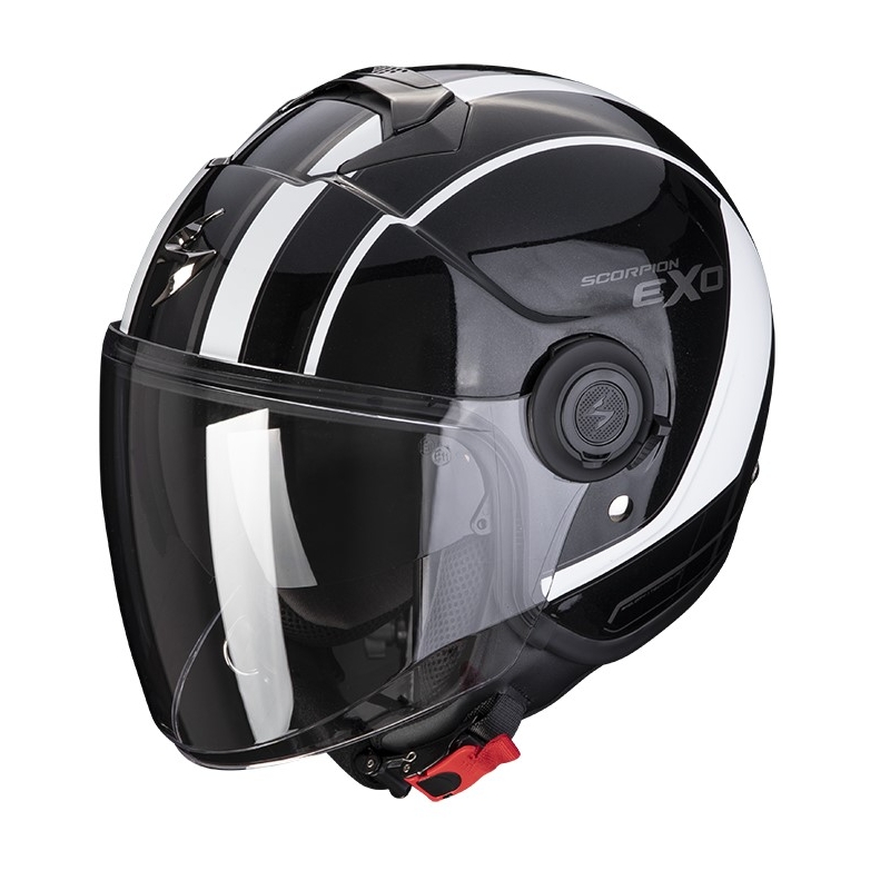 Otvorena motoristička kaciga SCORPION EXO-CITY SCOOT crno-bijela